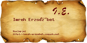 Imreh Erzsébet névjegykártya