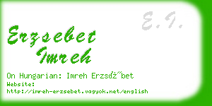 erzsebet imreh business card